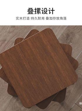 实木凳子现代家用方凳厅板客凳叠餐桌椅可放木头凳子简约92064小