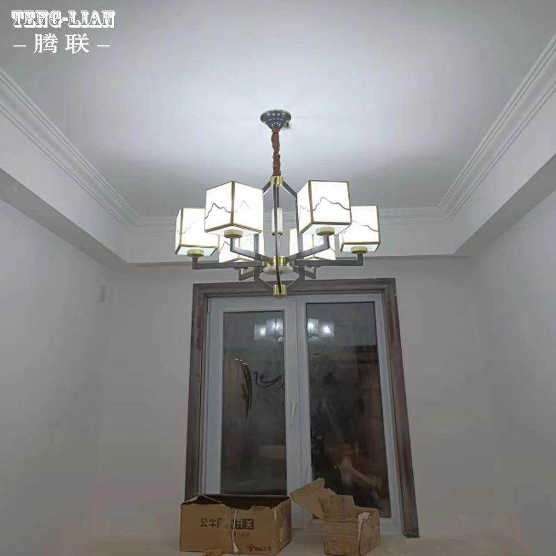 新中式复古客厅全吊灯别铜墅大厅茶餐厅间卧室主灯复式楼室130房,家装灯饰光源,智能吊灯,淘宝优惠券,粉丝福利购,淘宝优惠卷