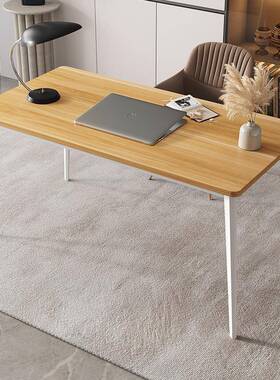 厂家简易电脑桌27355办公桌木现书室桌钢简约代洽谈桌家用卧客厅