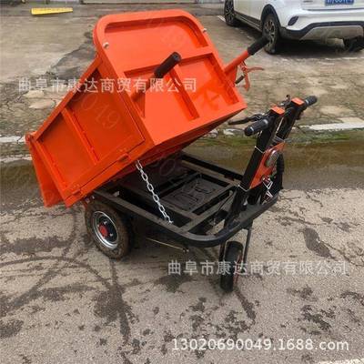 小型自744走小式翻斗车驾式电动座骑兵汽油翻斗车拉货物沙土