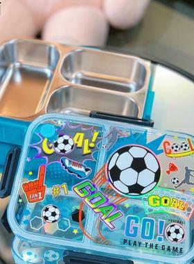 3学04不锈NKN钢lunchbox小童生饭盒儿盒分格便当盒卡通餐可爱