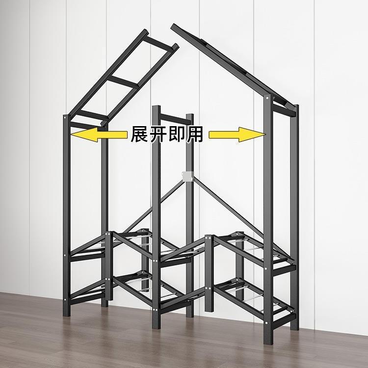 IIU钢衣实柜家用卧免安装折叠简易布衣室柜出租房用全架结衣橱