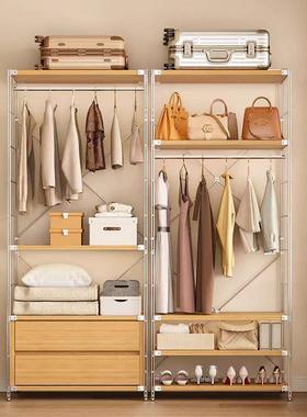 木森居家家放具日式放式落衣架开组合衣柜卧室XYV挂衣架地开式衣