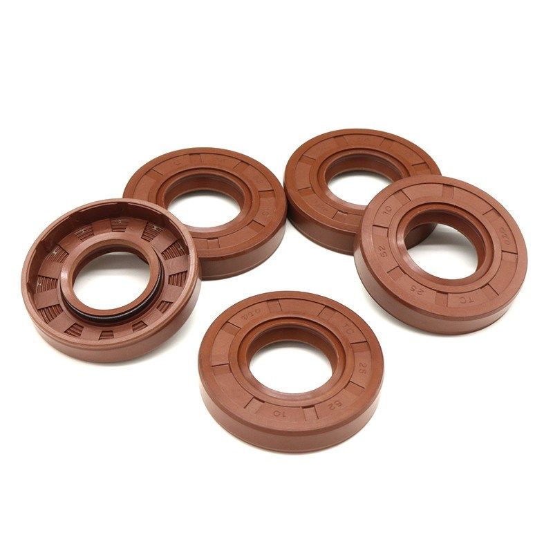 氟胶骨架油封圈棕色氟橡胶TC耐高温耐磨损水封密封圈25mm