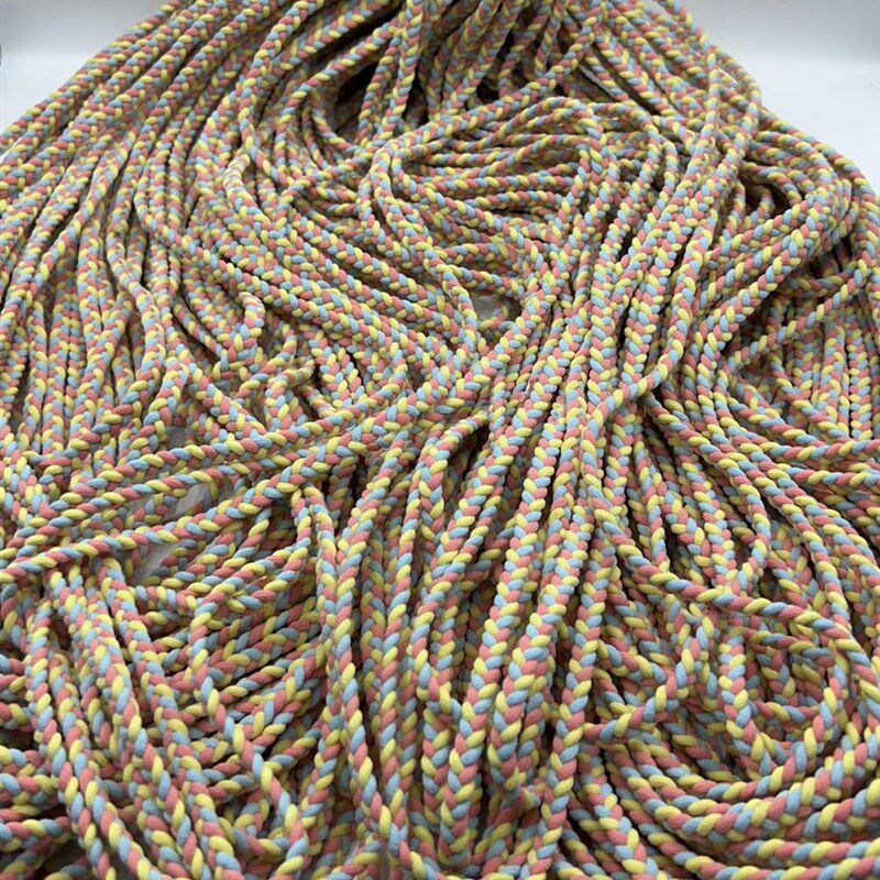 少女糖果色简约可爱高颜值百搭头绳发圈高弹力R麻花绳原材料扁三