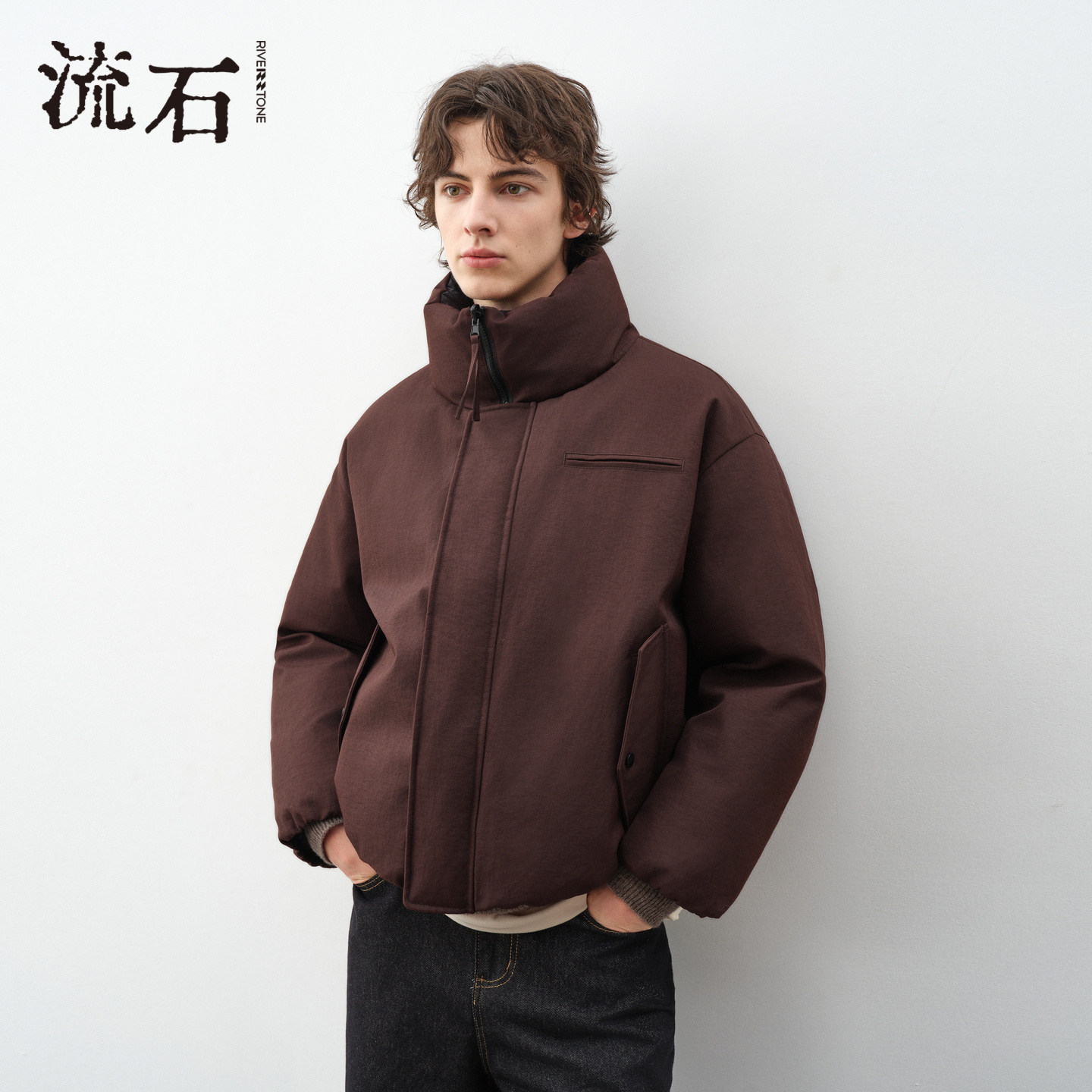 流石男装户外风羽绒夹克2026年冬季男士新款双面穿加厚保暖面包服