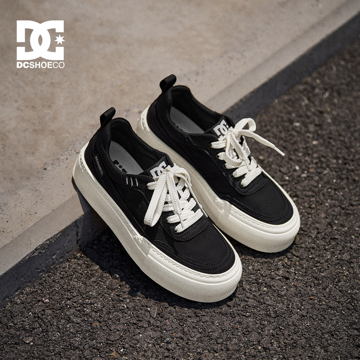 DCSHOES HAVEN 黑色帆布鞋男款2026新款秋季男鞋透气布鞋休闲鞋子图片