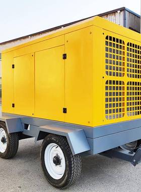 三致隧道移动螺杆式空压36048机压75KW132千-瓦工泵程户外空气缩