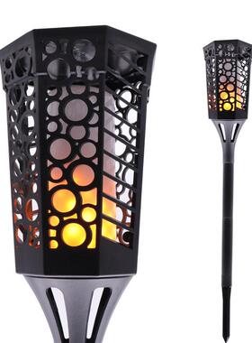 太阳能火庭焰户外防水草灯坪地灯热ROF销别墅院插装饰LED火把灯