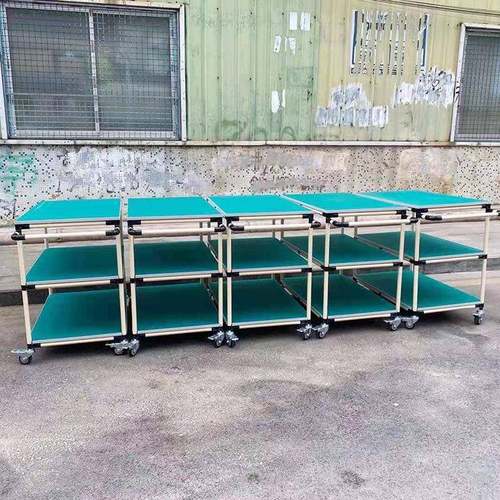 精线益管周转车手推车仓库电商拣货电防棒静发廊手推RJL车厂家