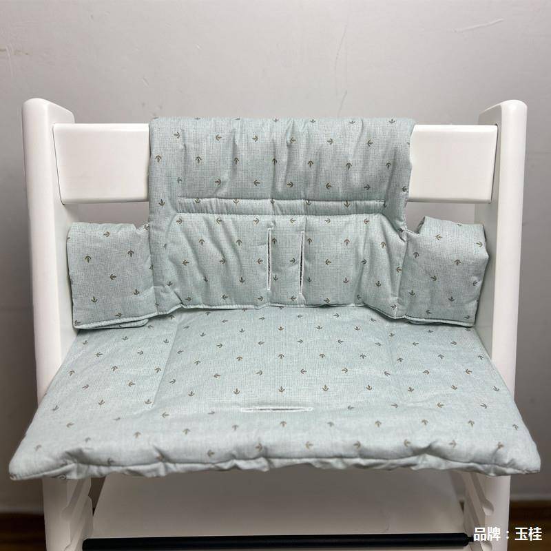 格纹儿童成长椅垫宝宝餐椅坐垫防水防尿宝宝椅坐垫座垫子四季通用