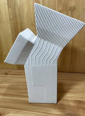 现代简约异形陶工IIX艺板品瓷花器插摆件家居样房花软装饰用品