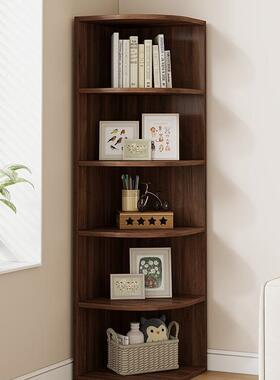 转角形柜墙角落客三角置物架厅卧室拐角收书纳F996T5TH储物架落地