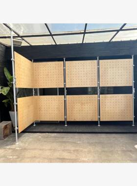 顶天洞立木地的tlznloj#纳洞洞板遮挡收墙面木质展示架实隔板置物