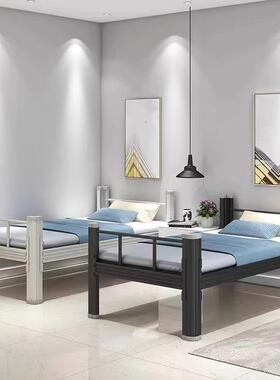 单人学生员床制CEU工宿舍出租房单层架床钢1米宽1米2宽铁公寓单人