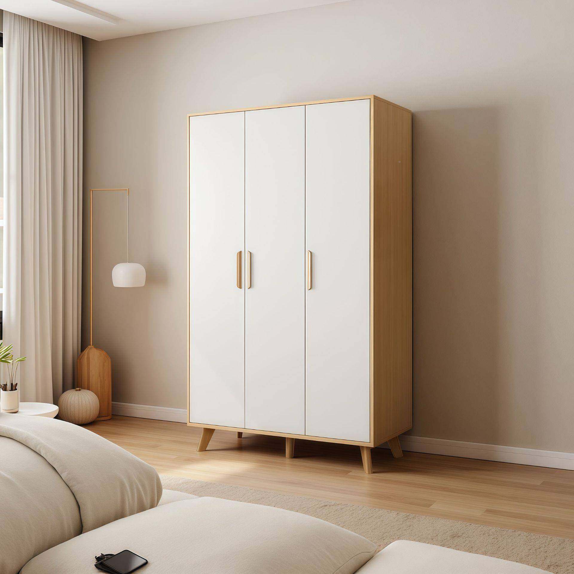 衣柜家用卧室现代出简租济约实木对开门衣橱房用简易经型特价便宜