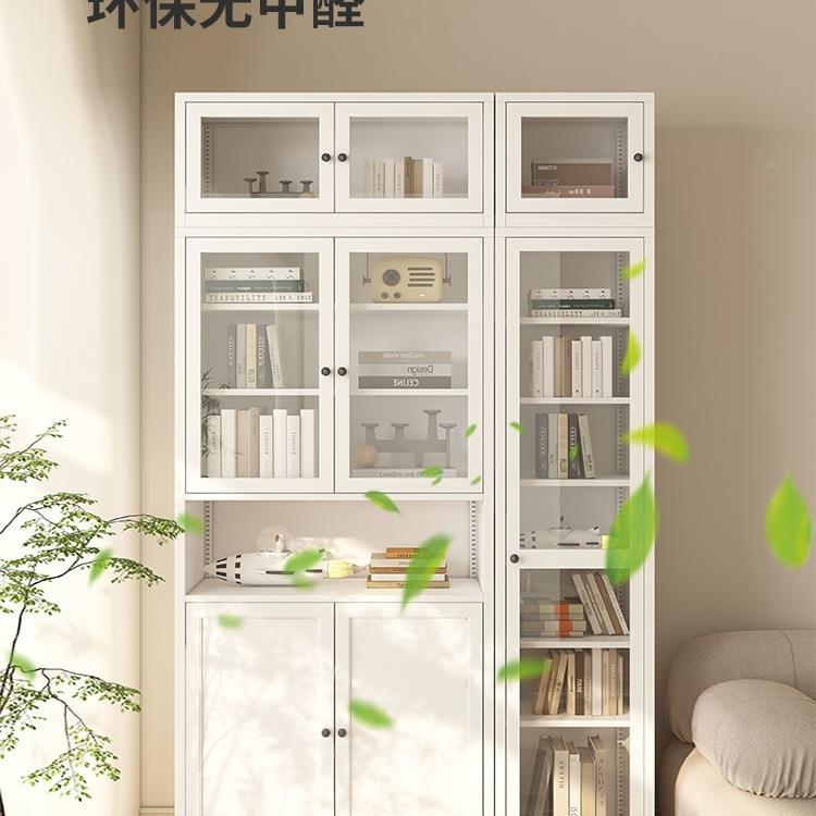 书柜客厅JEC225新款示柜艺书架玻0璃铁门收纳柜子家用置展物柜储