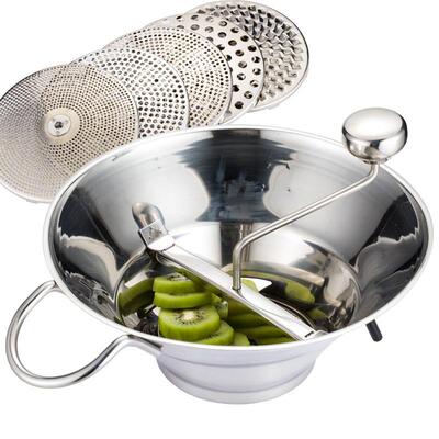 ?泥304不锈钢磨器西餐动土泥50673豆蔬菜手研磨器果研磨盘搅拌器