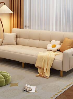 猫抓皮功沙发客XWV厅户型多能折懒人可叠沙发床客厅出租房小公寓