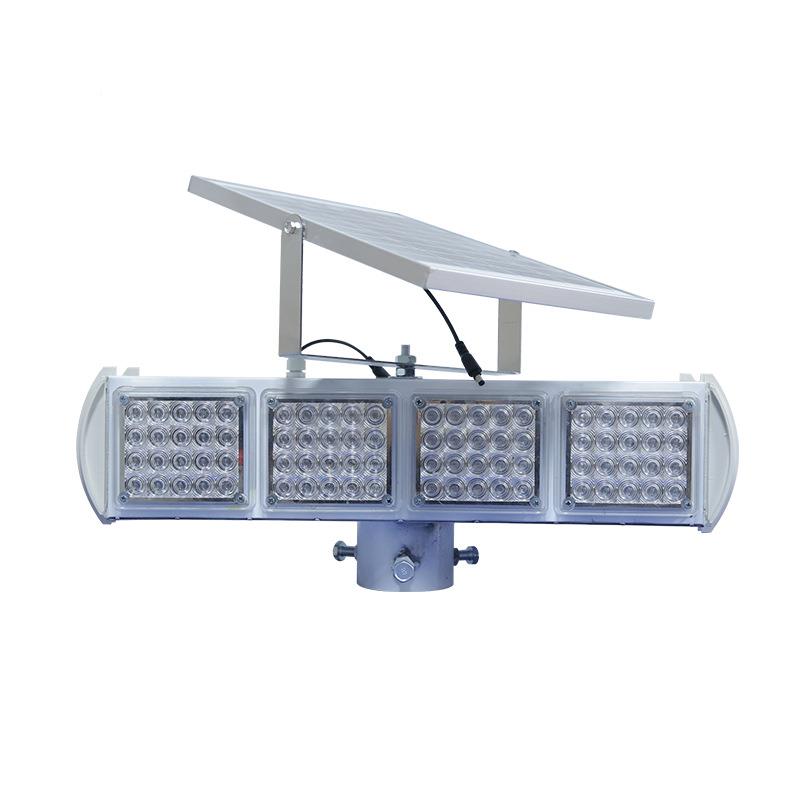 太式阳能闪灯体夜间道施爆工红无品牌/蓝爆闪灯一太阳能交通信号