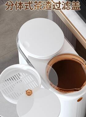 新款茶水桶废水桶干湿茶渣桶办公室茶10012130台桌三下合一分离垃