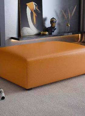 简约现科技布客厅整装脚凳欧洲口杨框架实木代拼接81340可叠木落