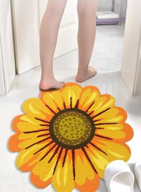 欧美风KDC格卉卧室边床客厅几家用刺绣款红黄蓝紫茶粉花菊花圆形