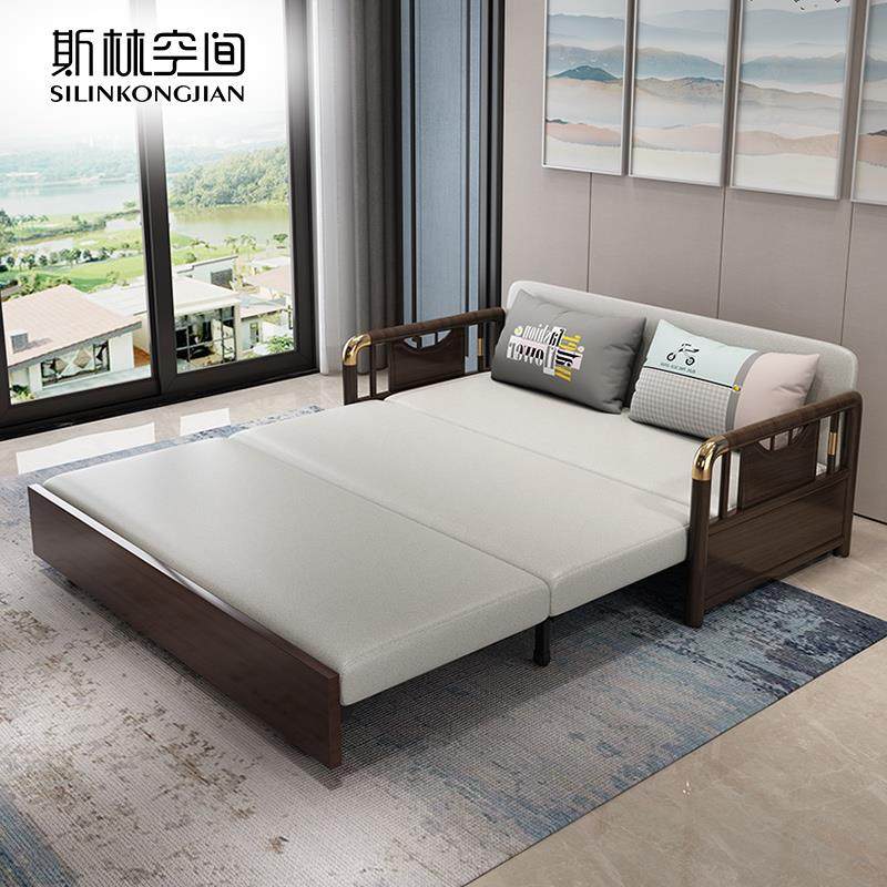 A1厅红0可折叠沙发床客两用家用轻奢单人小WAU户型L网款多功能实