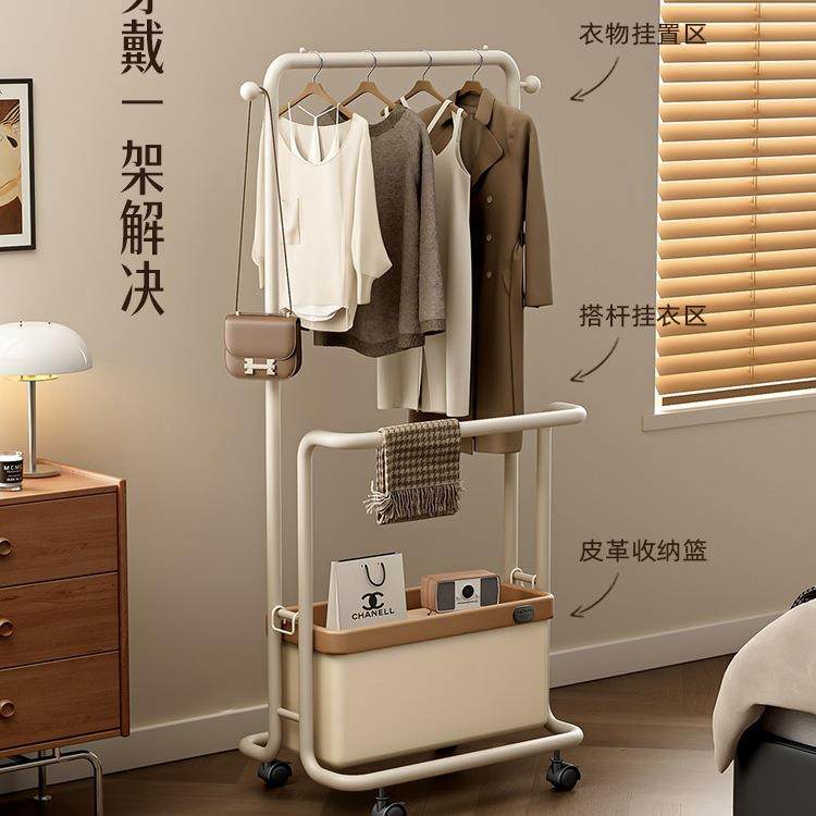 衣帽架落地卧室挂衣空架子家2用不占放间205985新款晚上床边衣服