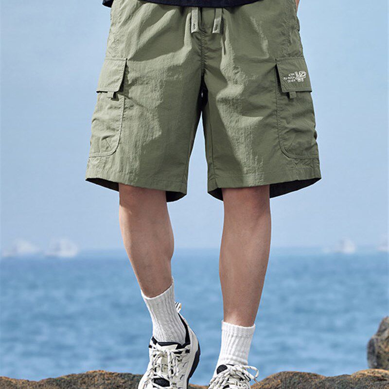 2025新款夏季薄款五分冰丝工装短裤男款休闲男生运动直筒大码男裤