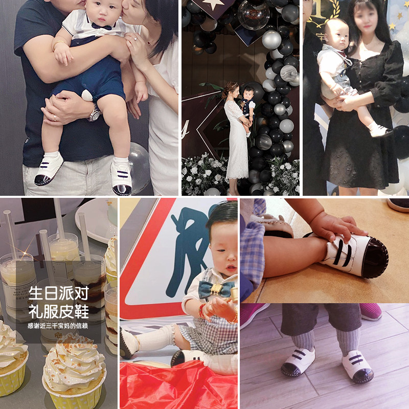 春秋1-2岁宝宝学步鞋软u底防滑单鞋婴儿休闲皮鞋周岁生日男宝宝鞋