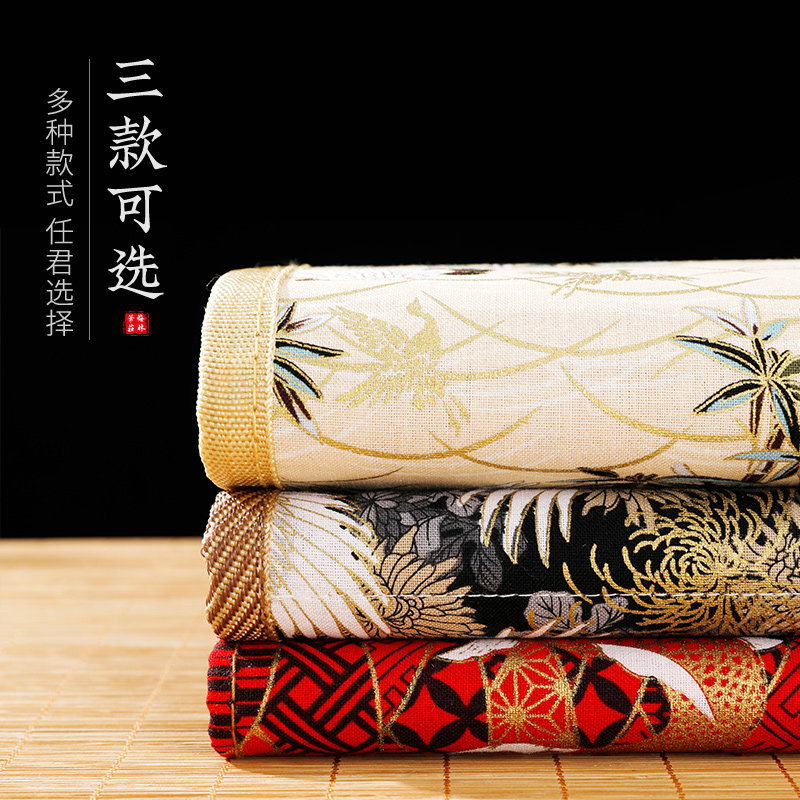 梅林笔庄毛笔笔帘便携复古中国风保护收纳毛笔帘创意简约竹制袋子
