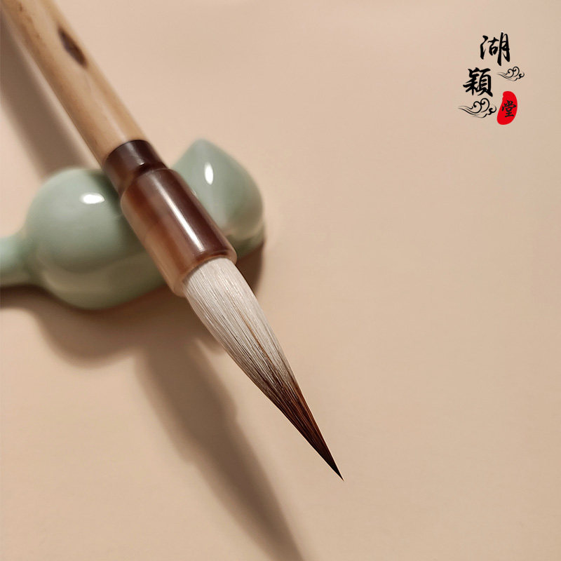 狼羊兼毫笔纯动物毛不含呢绒中小楷专用兼毫毛笔湖颖堂善琏湖笔正