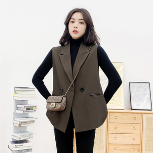西装马甲女春秋背心外搭2021年气质英伦风新款西服马夹坎肩外穿潮