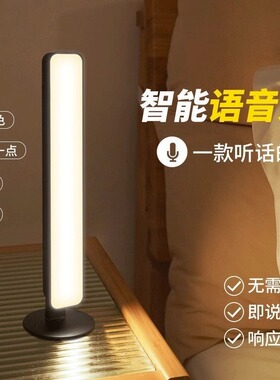 人工智能语音控制灯USB声控灯感应灯led小夜灯卧室家用睡眠小台灯