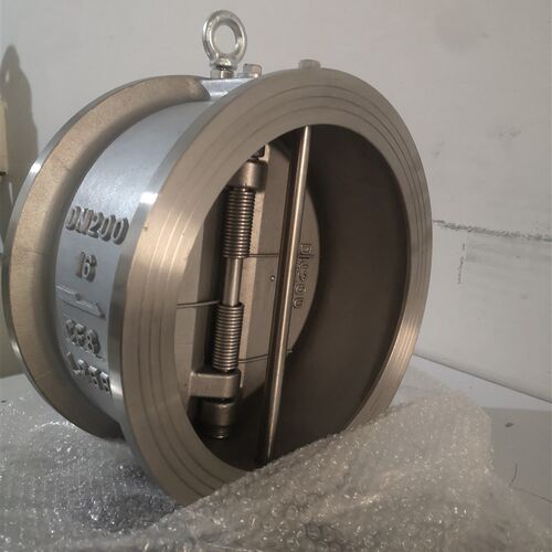 304不锈钢对夹式止回阀H77X-16P软密封单向蝶形法兰对夹316逆止阀