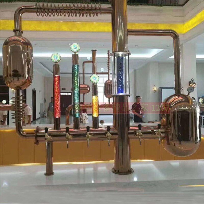 厂家大型六头酒吧酒柱高档酒柱六头多彩带灯酒柱扎啤机酒柱