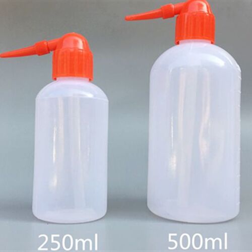塑料红头弯嘴洗瓶250ml500ml斜嘴瓶美式洗涤冲洗瓶清洗壶红嘴洗瓶