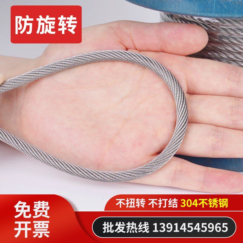 304不锈钢防旋转钢丝绳吊机起重专用电动葫芦不缠绕吊车防扭钢绳