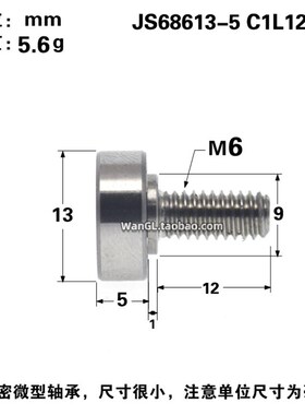 NTBG外螺纹轴承JS68613-5 C1L12M6螺丝螺纹JS68613-5C1L12M6