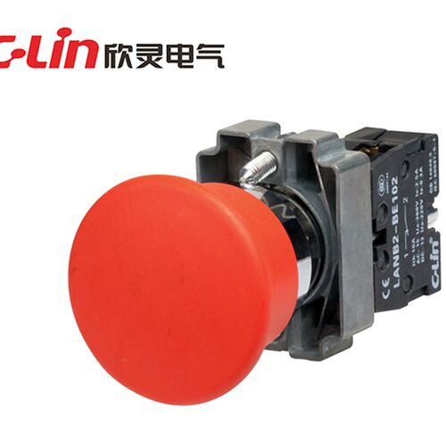 欣灵牌LANB2-BC31 BC33 BC41 BC42 BC44蘑菇头绿红色点动按钮开关