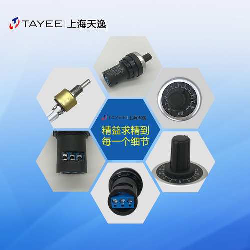 上海天逸金属玻璃铀电位器变频器精密调速LA42DWQ-22开孔22m5K10K
