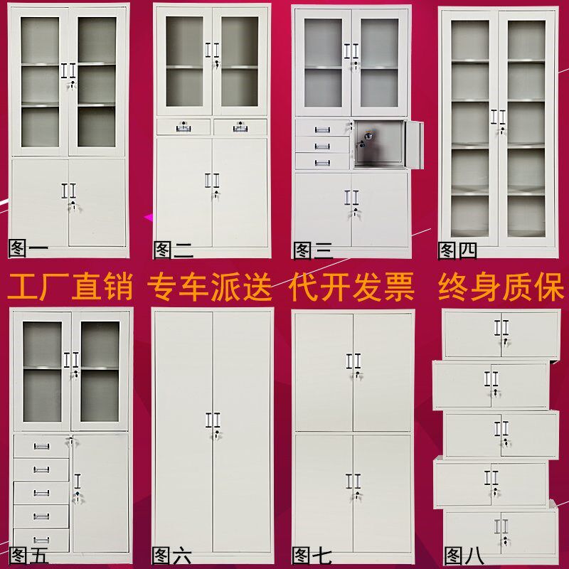 北京办公室铁皮柜文件柜钢制资料档案柜财务凭证柜带锁更衣储物柜