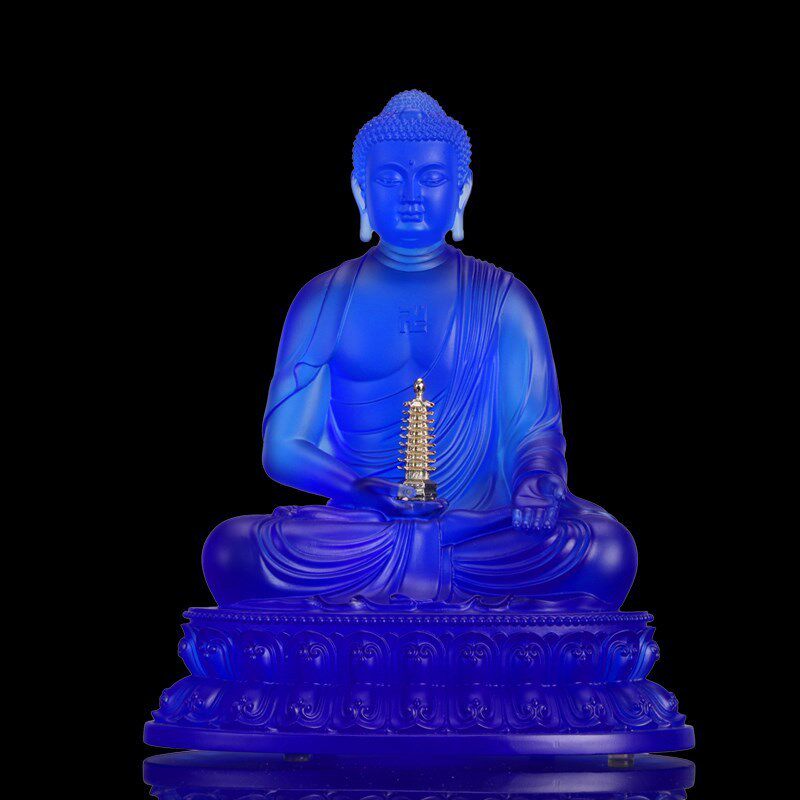 琉璃药师佛琉璃摆件经药师佛像客厅玄关摆件家居装饰品工艺品礼品