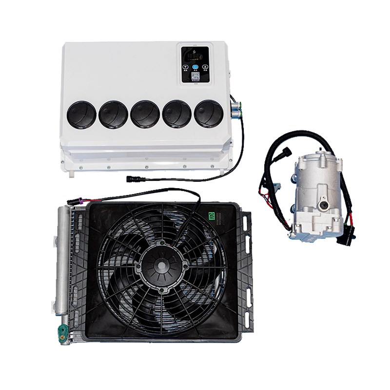 12V24伏房车床车加装隐藏静音驻车空调大N货车改装并联式制冷空调