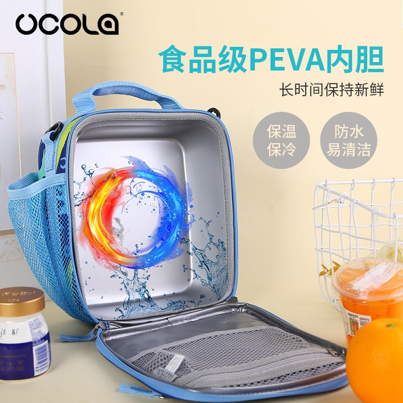 手提保温袋早餐便当包儿童学生午B餐包迷你小号保温包铝箔加厚保