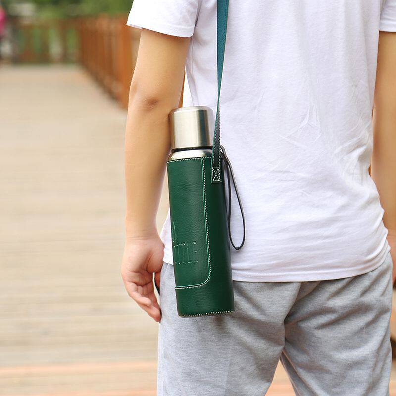 大容量外出专用保温杯p中老年人旅游便携喝茶杯老人水杯子可背斜