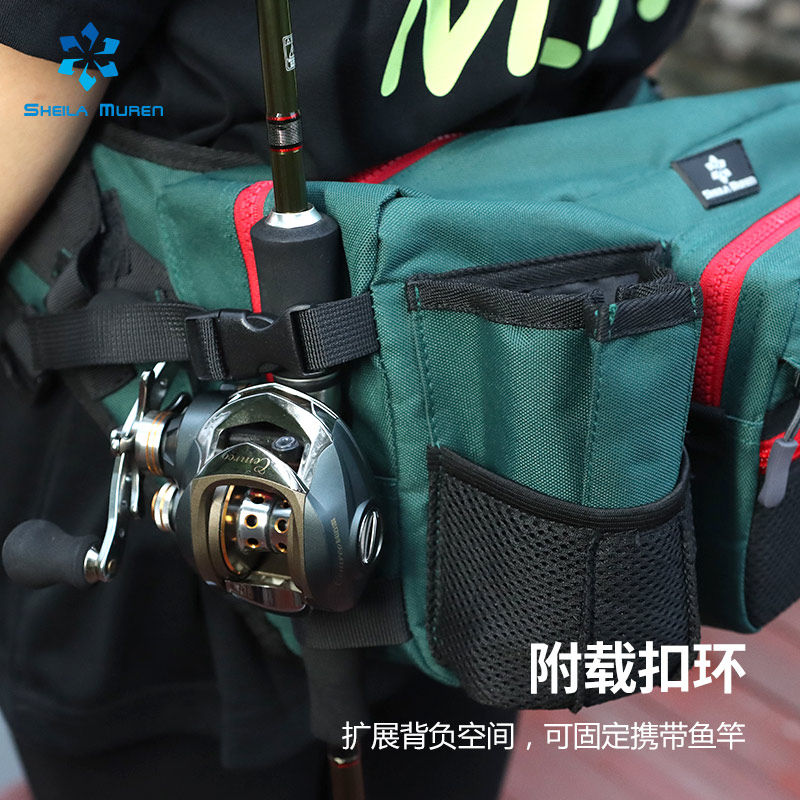 路亚包多功能腰包胸包男单肩背包大斜挎包竿包防水专用装备钓鱼包