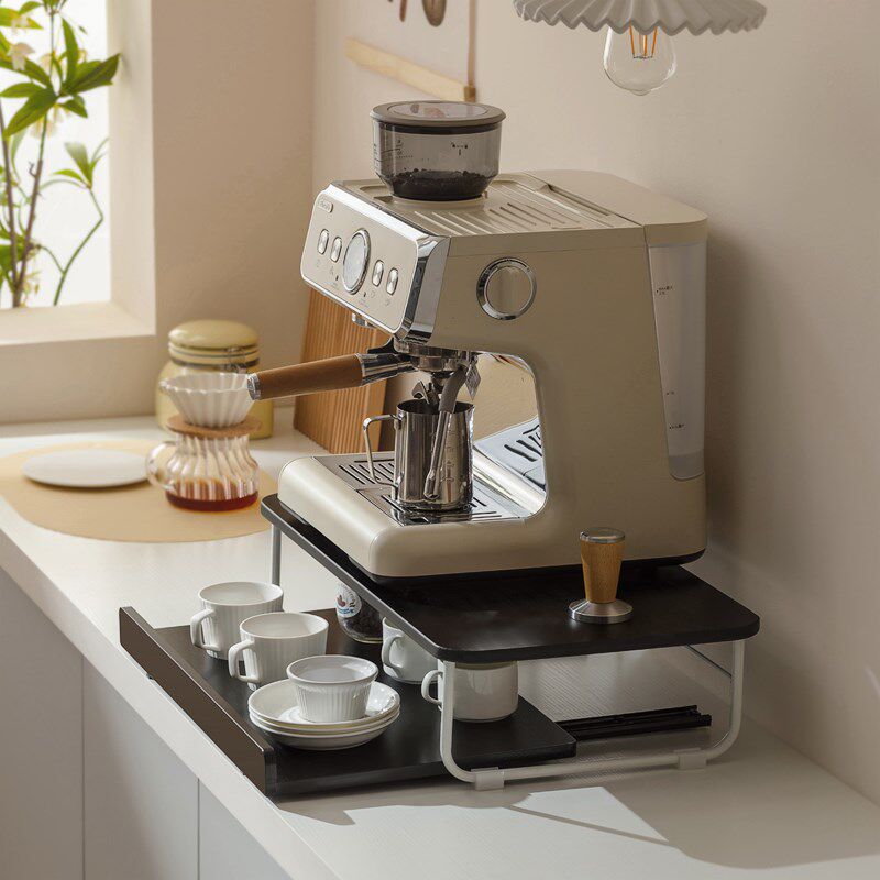 台面咖啡机置物架杯子茶包v茶水吧饮水机桌面收纳柜抽屉式收纳架
