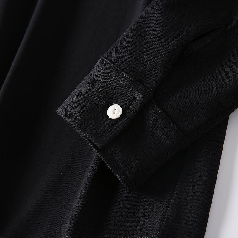 重磅高克重!美式阿美咔叽!春秋男士日系简约休R闲圆领长袖T恤衫